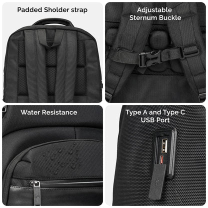 THE CLOWNFISH Haven Series Laptop Bag | Office travel with USB port & c- image 7