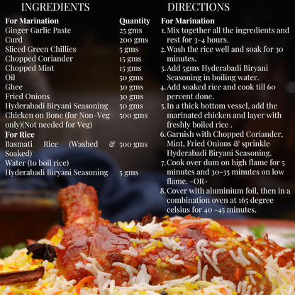 The Humble Craft Hyderabadi Biryani Masala - for Veg, Mutton, Chicken Biryani Masala - Biryani Masala Powder - 100gms