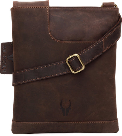 WildHorn Genuine Leather Utility Sling Bag for Men | Stylish, Functional & Spacious | Adjustable Strap | 1-Year Warranty