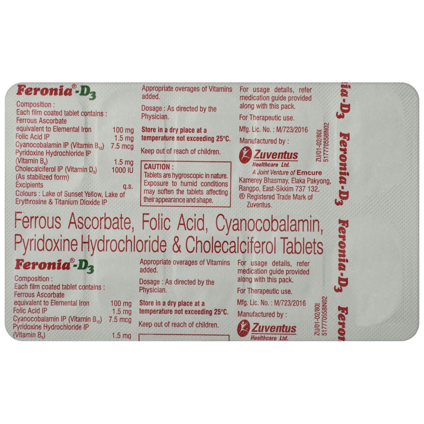 Feronia-D3 - Strip of 10 Tablets