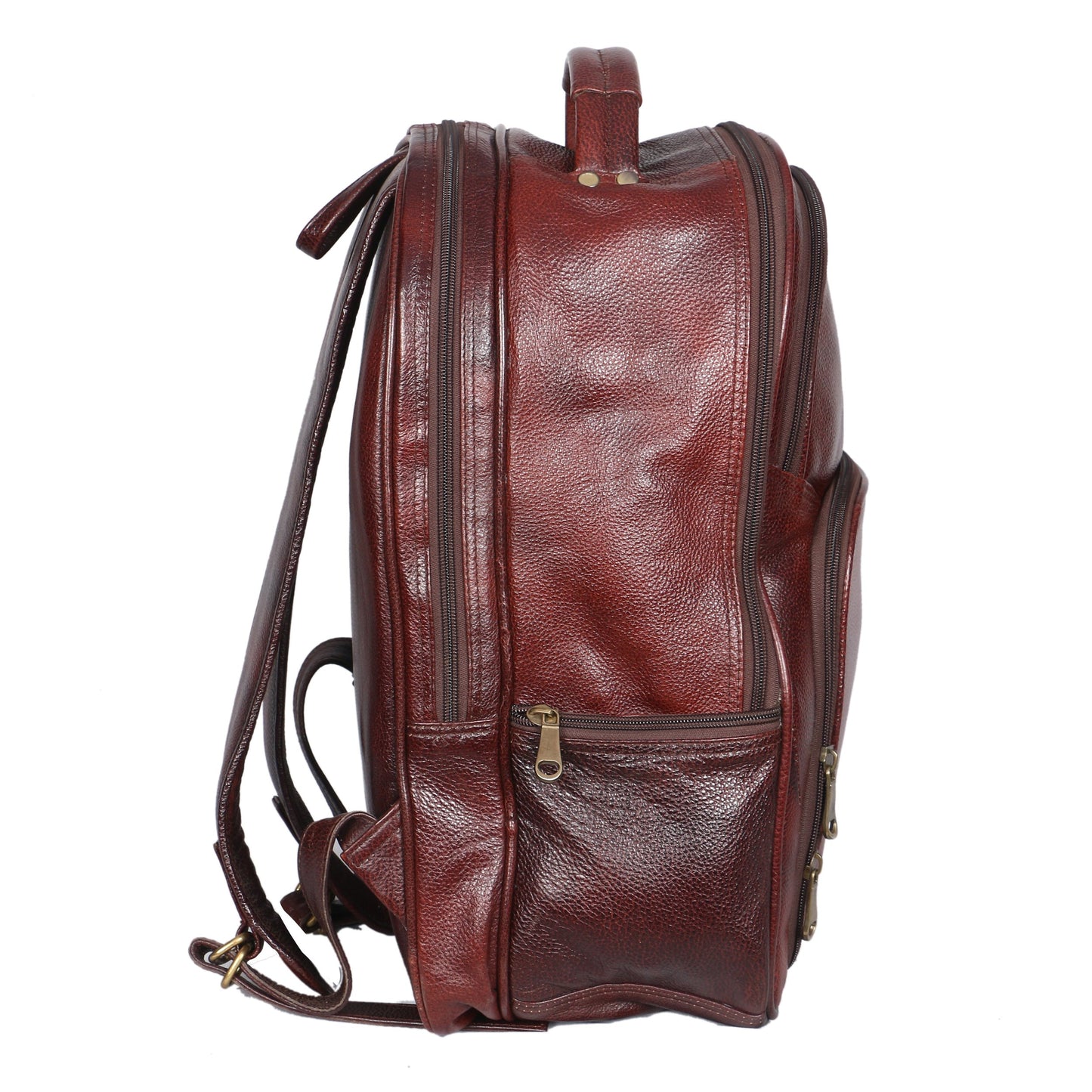 Obani Genuine Leather Laptop Backpack Brown