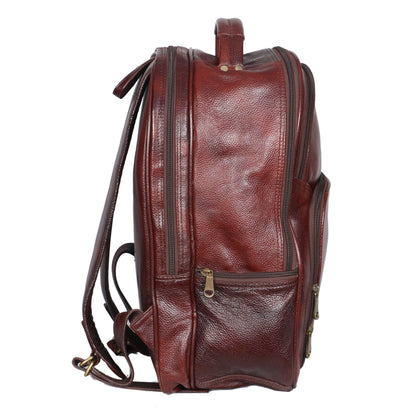 Obani Genuine Leather Laptop Backpack Brown