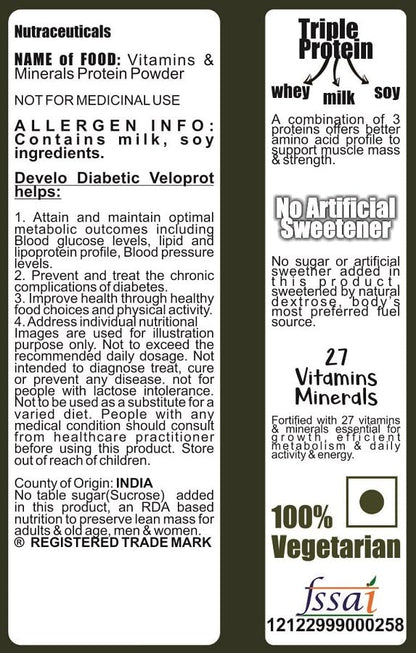 Develo Diabetic Protein Powder Sugar Free Food Supplement For Diabetes- image 4