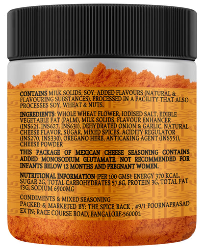 The Humble Craft Mexican Cheese Popcorn Seasoning Powder - Fajita, Fries, Taco/Tacos, Nachos, Tortillas, Burrito, Enchilada - Cheese Powder - 250gms