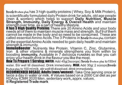 Develo Protein Powder for Men & Women, Whey, Milk & Soy (Triple Protein- image 5