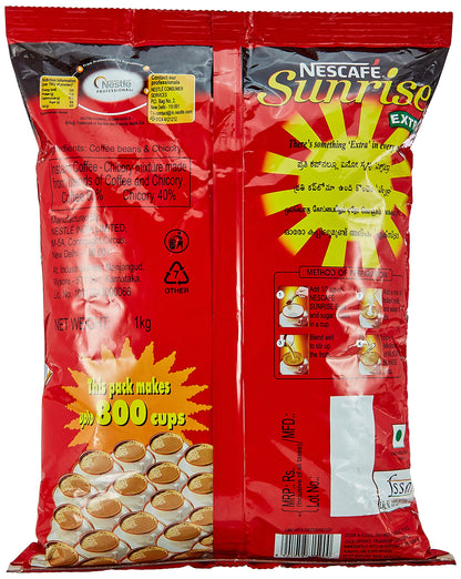 Nescafe Sunrise Extra Instant Coffee, 1Kg - Ground, Packet