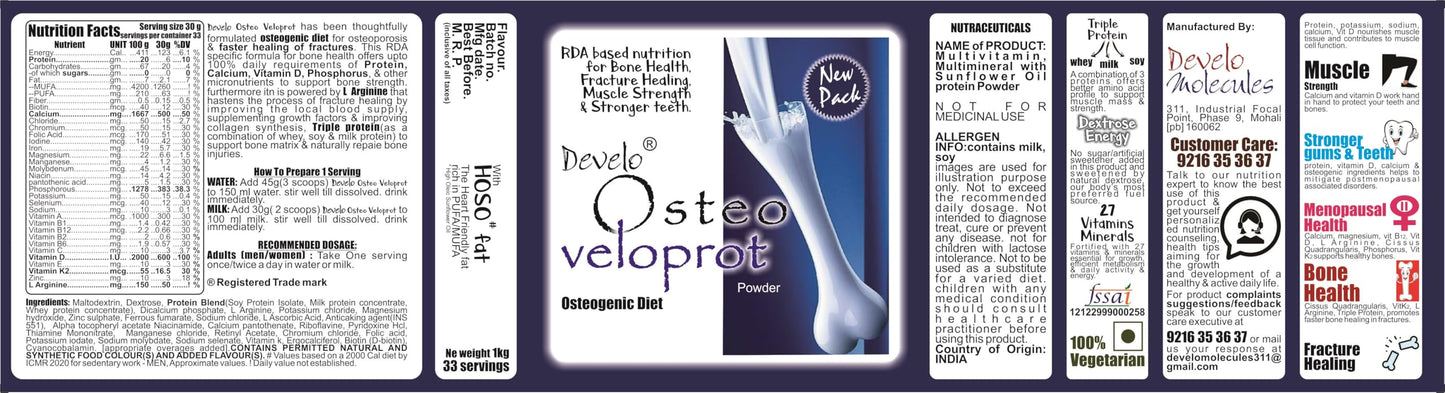 Develo Calcium & Protein Powder for Bone Health & Fracture Healing - 1- image 2