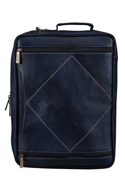 BRAND LEATHER Genuine Leather Convertible Backpack 16" Laptop Messenger- image 8