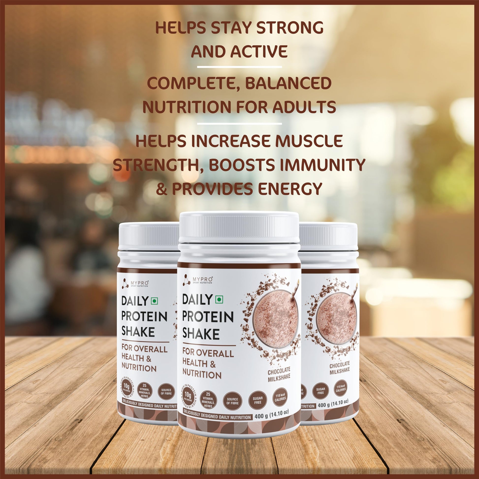 Mypro Sport Nutrition Daily Protein Shake 118 kcal Calories, 25 Vitamin- image 4