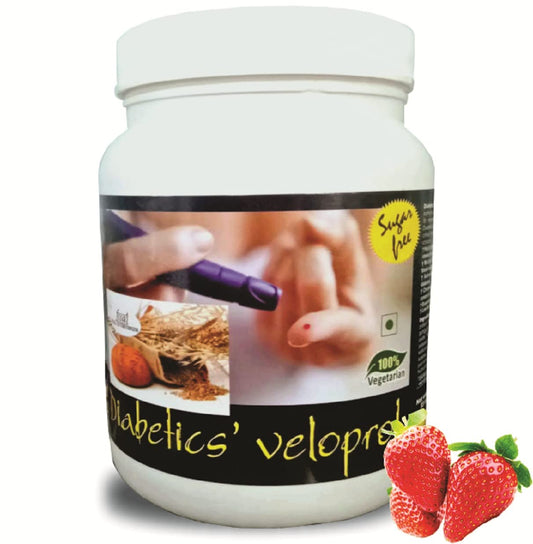 Develo Diabetic Protein Powder Sugar Free Food Supplement For Diabetes Care VeloProt Powder Men & Women Strawberry 1kg