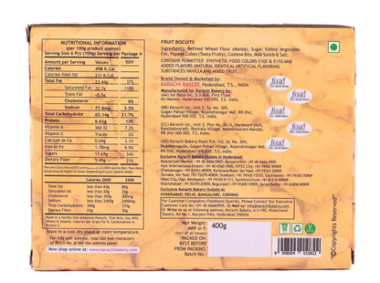 Karachi Fruit Biscuit - Premium, 400 g