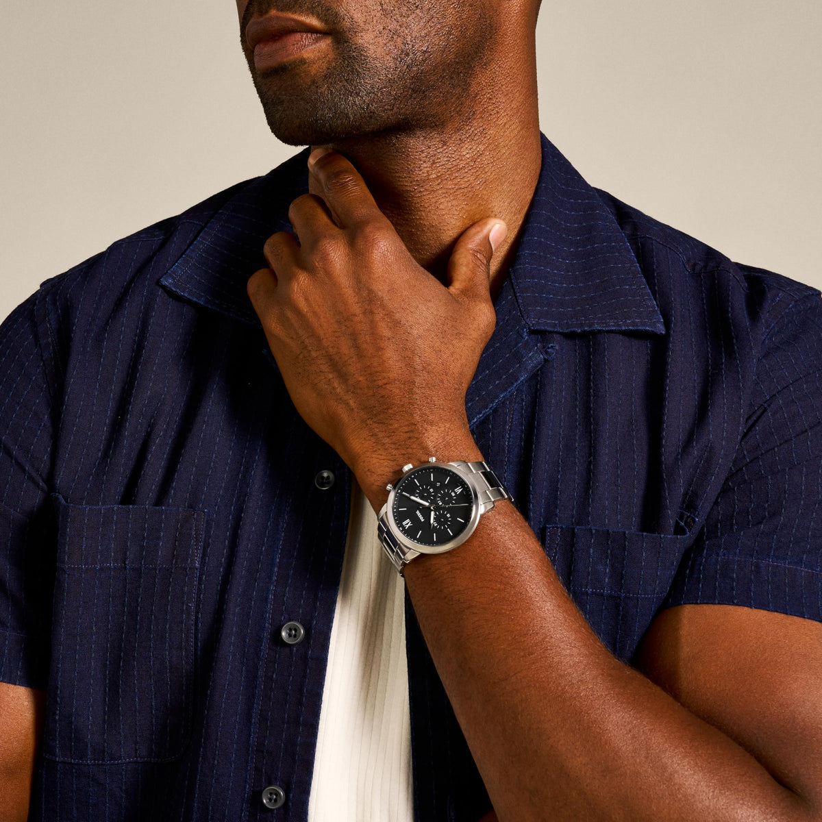 Fossil Analog Black Dial Men's Watch-FS5384