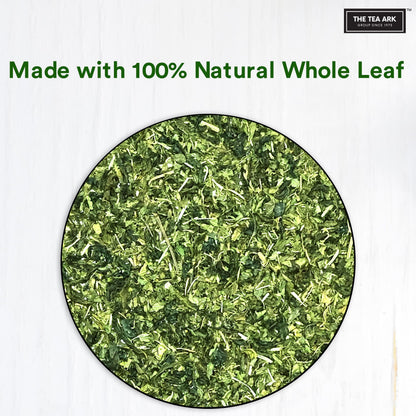 The Tea Ark Mint Green Tea Bags (25 Count) | Natural Herbal Whole Leaf Tea | Individually Wrapped Pyramid Tea Bags (25 Tea Bags, Mint Green)