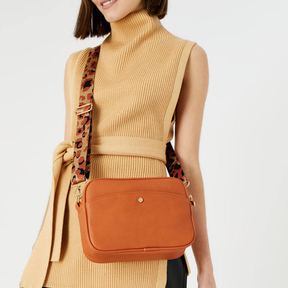 Accessorize London Women's Orange Camera Sling Bag| sling bag for woman latest |crossbody bag for women stylish |Shoulder/Crossbody Bag for Women with Adjustable Sling Srap