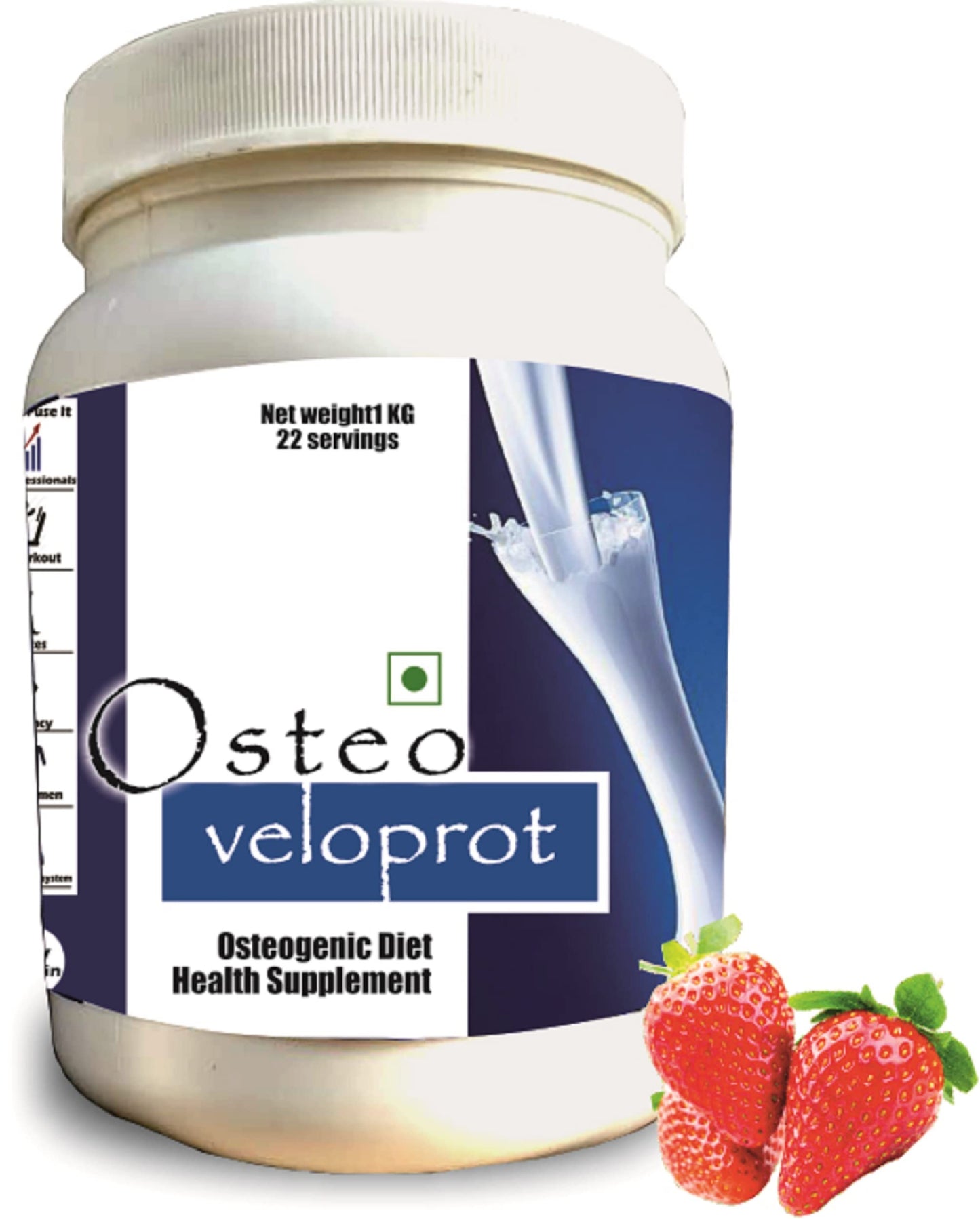 Develo Calcium & Protein Powder for Bone Health & Fracture Healing - 1 kg (Straw