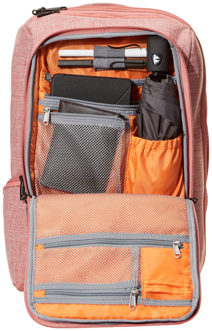 AmazonBasics Slim Carry On Laptop Travel Overnight Backpack - Salmon