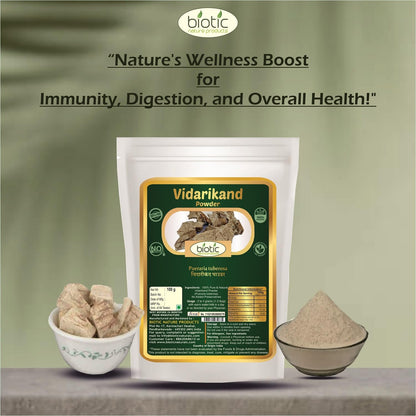 Biotic Natural Vidarikand Powder 100gm - Vidari Kand Churna - Original- image 4