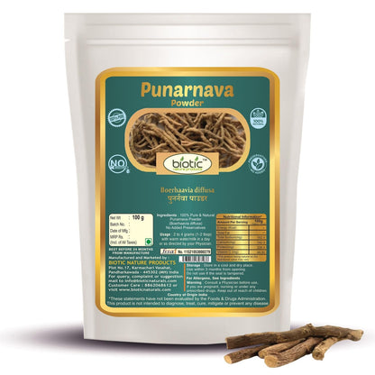 Biotic Natural Gokhru, Punarnava and Bhuiamlaki Powder for Kidney Healt- image 3