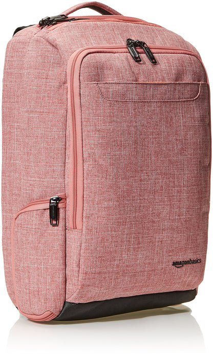 AmazonBasics Slim Carry On Laptop Travel Overnight Backpack - Salmon