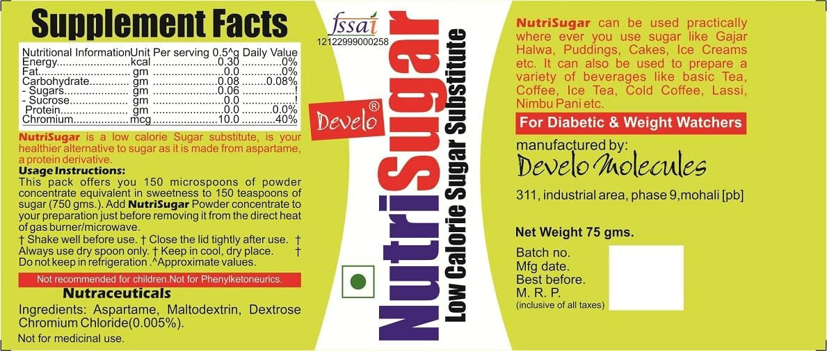 Develo Diabetic Whey Protein for Diabetes Care, Sugar Free Powder + Nutrisugar - 1 kg (Elaichi Pista)