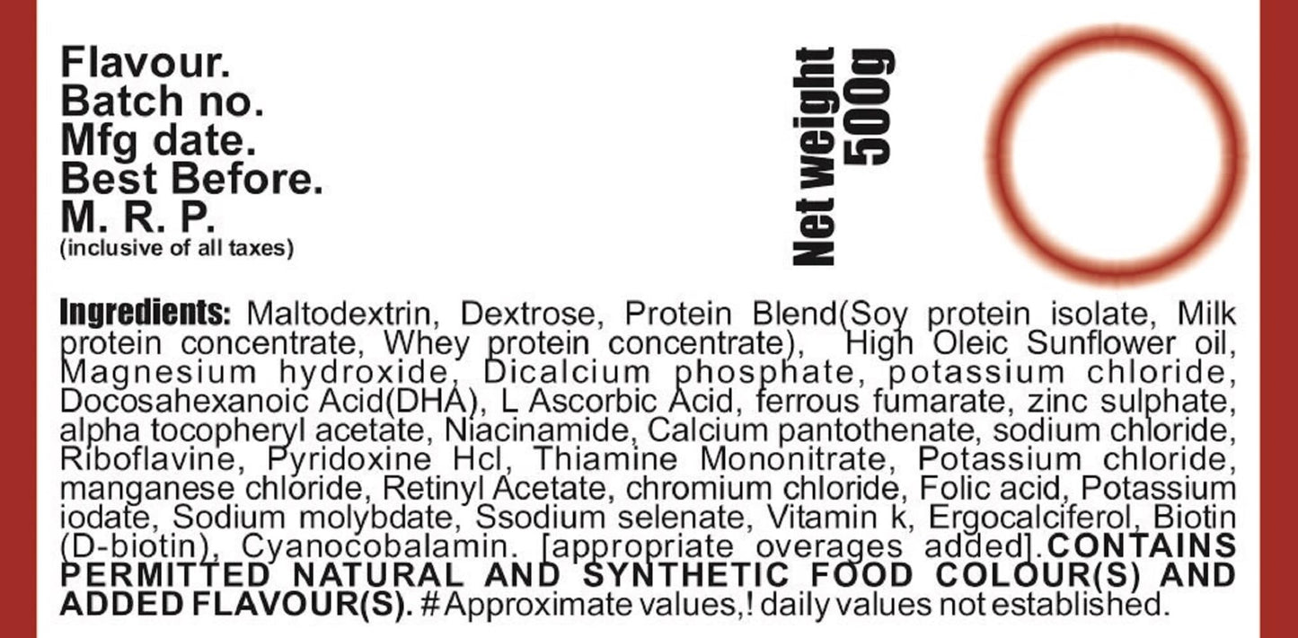 Develo Kid's Protein Powder (Triple, Whey, Soy & Milk), Height & Weight for 2-12 years & Teenagers – 500 g Powder Vanilla Flavour
