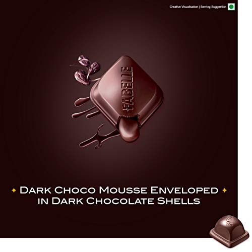 Fabelle Intense Dark - Pack of 2, Large Luxury Dark Chocolate Bar with 84% Intense Dark Choco Mousse, Premium Packaged, 2 x 130g - Shahi Feast