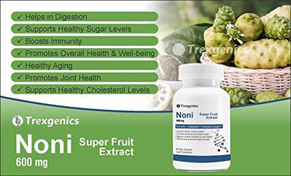 Trexgenics® NONI extract 600 mg Premium Immunity, Antioxidant, Cholesterol Support (60 Vcaps) (1) - Shahi Feast