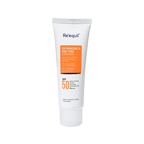 RE' EQUIL Oxybenzone and OMC Free Sunscreen For Oily, Sensitive & Acne Prone Skin, SPF 50 PA+++ - 50g
