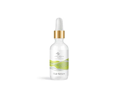 Coco Roots Organic Hair serum for dry frizzy hair made with Argan oil and Vitamin-E oil