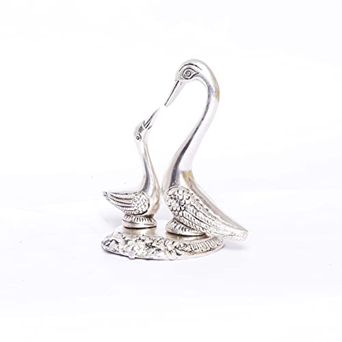 Metal Love Birds swan Set Pair of Kissing Duck,Showpiece for Home Decor Statue Love for Boyfriend,Girlfriend,Wife