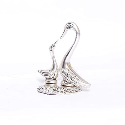 Metal Love Birds swan Set Pair of Kissing Duck,Showpiece for Home Decor Statue Love for Boyfriend,Girlfriend,Wife