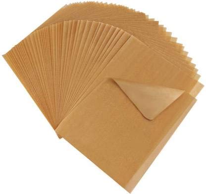 Dharj with DJ Kitchens Non Stick Parchment Baking Oven Butter Paper ( 10 X 10 Inches, Brown) 300 Sheet