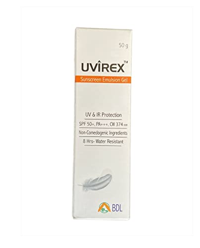 New Uvirex Sunscreen Gel, SPF 50+, (50Gm)