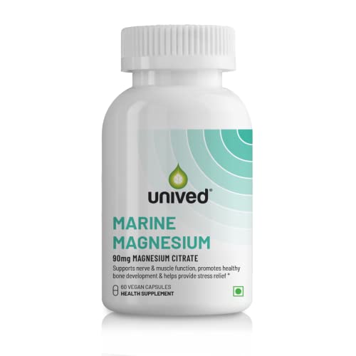 Unived Marine Magnesium, Natural Aquamin Magnesium from Sea Water, Supports Enzyme Function & Energy Production, 60 Vegan Capsules