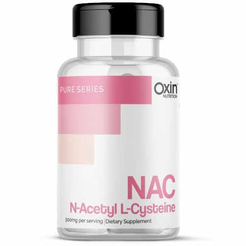 Oxin Nutrition N-Acetyl L-Cysteine NAC - Non GMO - Gluten Free Lungs Respiratory Support (120 Capsules)