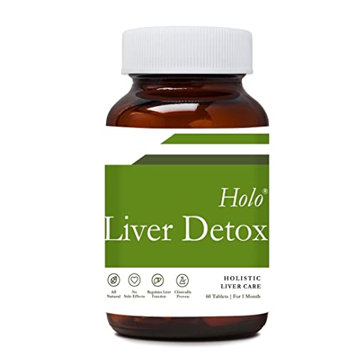 ZEROHARM Holo Liver Detox tablets | Liver cleanse & detox supplements for men & women | Liver, gallbThistle, Dandelion & Turmeric extract (60 Tablets)