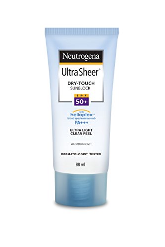 Neutrogena Ultra sheer Sunscreen, SPF 50+, Ultra light, for oily and dry skin, 88 ml