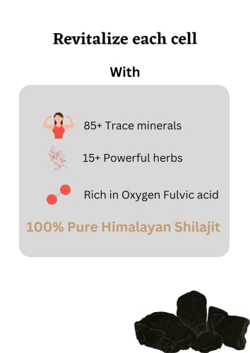 NEUarth Original Himalayan Shilajit/Shilajeet PRO 25g with 15+ Herbs Gold Resin Ashwagandha-Improves Stamina & Strength, Performance booster Pack of 1