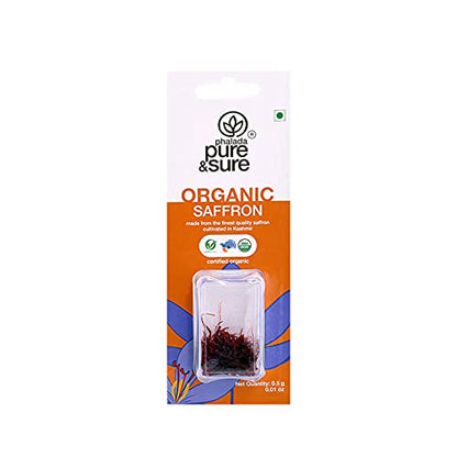 Pure & Sure Organic Kesar Saffron Whole Spices, 0.5g