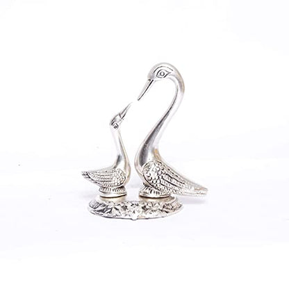 Metal Love Birds swan Set Pair of Kissing Duck,Showpiece for Home Decor Statue Love for Boyfriend,Girlfriend,Wife