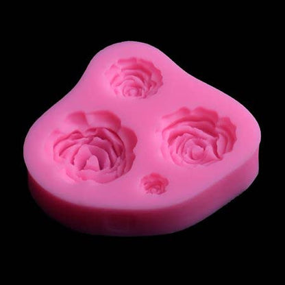 Jamboree Rose Flower Sugarcraft Silicone Mold Floral Cupcake Kitchen Cake Mould Soap Candy Chocolate Baking Tools