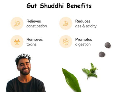 Traya Gut Shuddhi - Ayurvedic digestion herbs | All natural ingredients | For Constipation and gut health | 30 Tablets