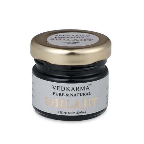 VEDKARMA Pure Himalayan Shilajit Resin Form For Strength, Stamina, Energy & Immunity (Pack Of 1 (30 Gm)