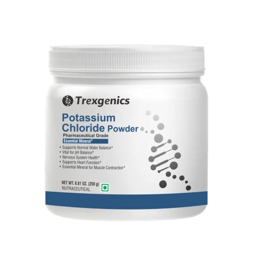 Trexgenics POTASSIUM CHLORIDE POWDER (250 gram / 8.81 Oz) KCL Essential Mineral (Pack of 1)