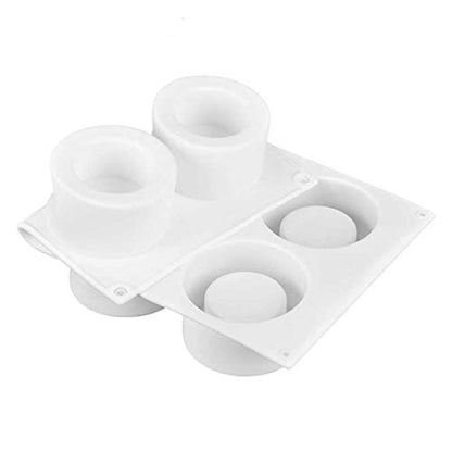 UG LAND INDIA 6 Holes 3D Round Mousse Mold Small Cake Candle Dessert Pudding Cup Silicone Mold