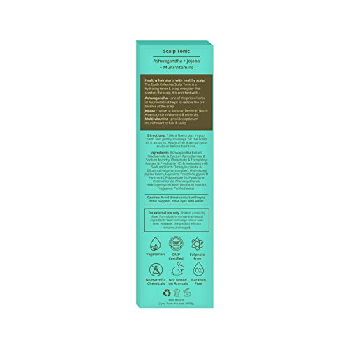 The Earth Collective Scalp Tonic, 100 ML Reduces Hair Fall Sulphate and Paraben Free