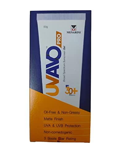 UVAVO Pro SPF 30+ Broad Spectrum Sunscreen Gel with IR Protection-50gm