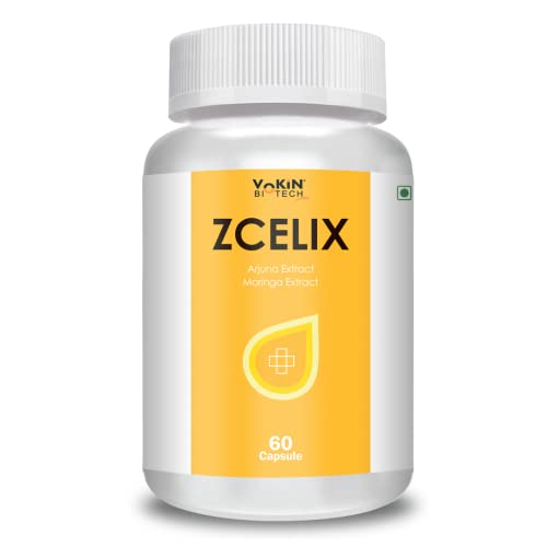 Vokin Biotech Natural Zcelix with Coenzyme Q10, Arjuna Extract & Moringa Extract,Pack Of 60 Capsules