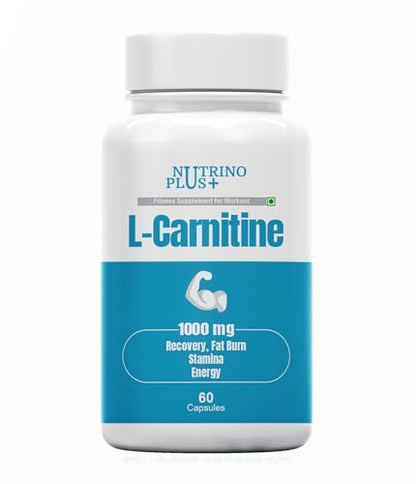 NutrinoPlus L-Carnitine L-Tartrate 1000mg Capsules for Men & Women | Pre Workout Supplement (PACK OF, 61)