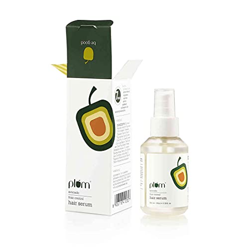 Plum Avocado Frizz-Control Hair Serum | Leave-on Hair Serum to Controls Frizz | Smoothens Hair and An Oil & Jojoba Oil | Sulphate-Free | Silicone-Free